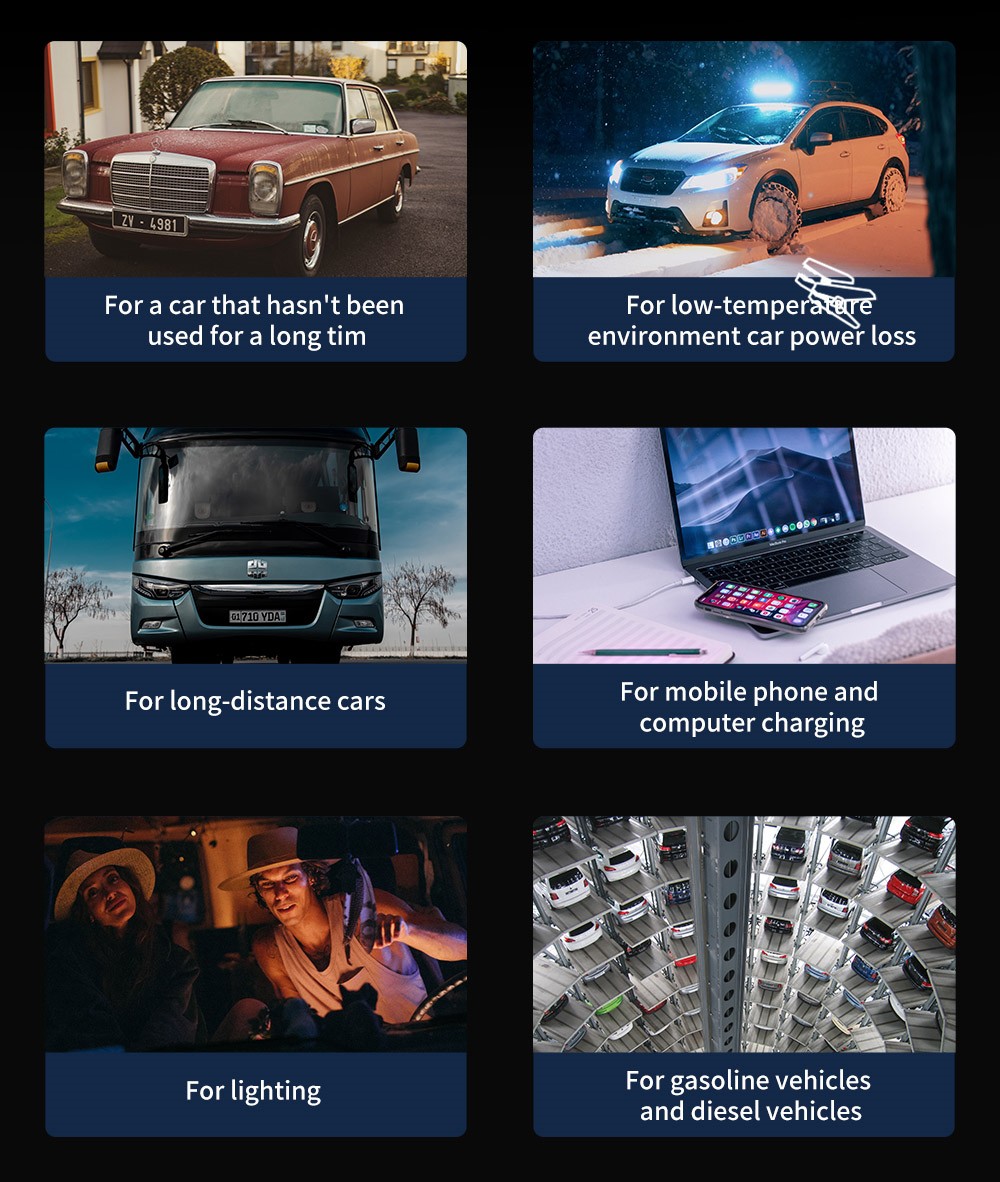 GOOLOO GE1200 Jump Starter, 1200A Peak Car Starter, 18000mAh Portable Power Pack, 12V Auto Battery Booster, LED Light -IMOU Sales GOOLOO GE1200 Jump Starter 518938 1