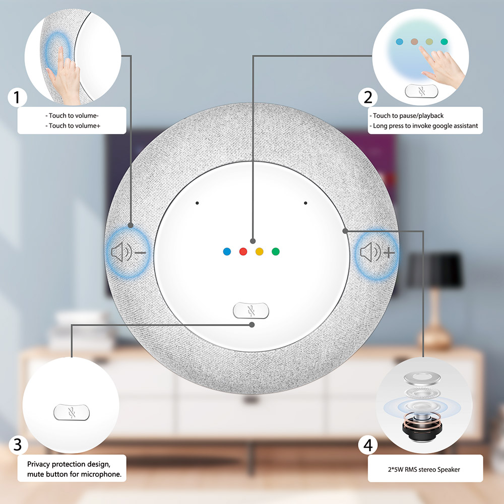 MECOOL Home Plus KA1 4GB/32GB DVB TV Box Smart Speaker Combo, Amlogic S905X4, Google Assistant, 4K Streaming, Smart Home Control -IMOU Sales MECOOL KA1 Home Plus DVB Google Assistant Smart Home Controller 518932 7