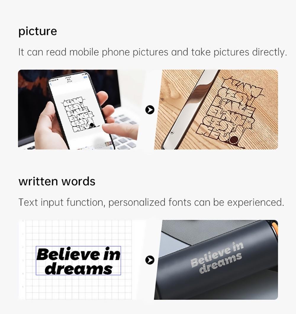 MR CARVE C1 Folding Laser Engraver, 10W Laser Power, Auto Focus, 0.05mm Engraving Accuracy, 600mm/s, 80*80mm, Wireless App Connection - AU Plug -BioloMix Shop MR CARVE C1 Folding Laser Engraver AU Plug 518924 14