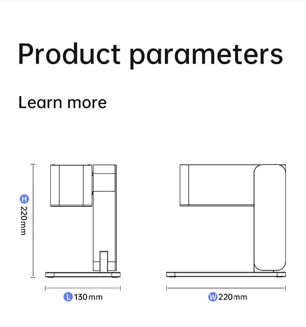 MR CARVE C1 Folding Laser Engraver, 10W Laser Power, Auto Focus, 0.05mm Engraving Accuracy, 600mm/s, 80*80mm, Wireless App Connection - AU Plug -BioloMix Shop MR CARVE C1 Folding Laser Engraver AU Plug 518924 16