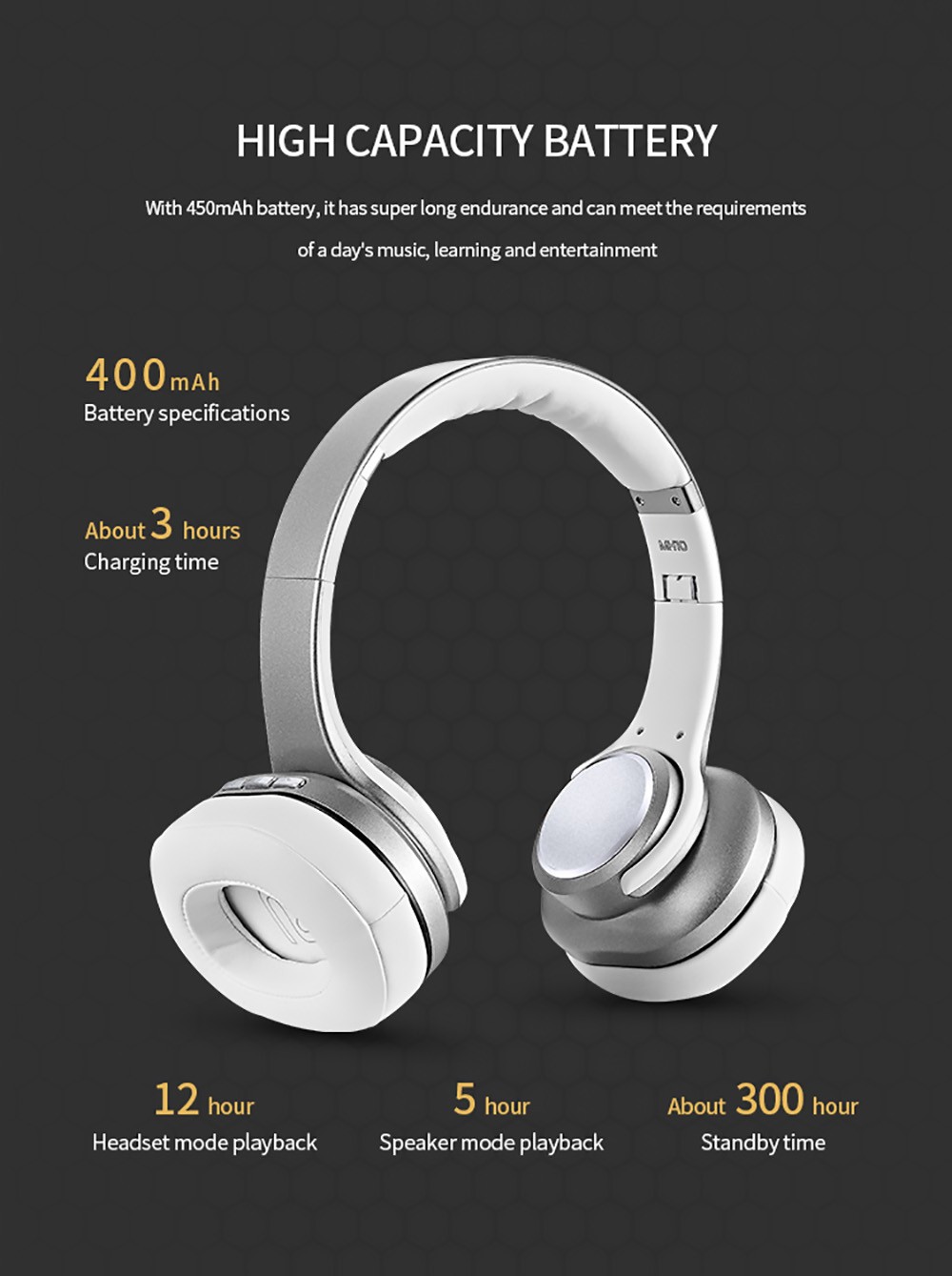 SODO MH10 2-in-1 Wireless Bluetooth On-Ear Headphone & Speaker, Built-in 3-EQ Foldable Headset With Mic - Black 17 SODO MH10 2-in-1 Wireless Bluetooth On-Ear Headphone & Speaker, Built-in 3-EQ Foldable Headset With Mic - Black -Headphones & Earphones shop SODO MH10 2 in 1 Wireless Bluetooth On Ear Headphone Speaker Black 518973 3