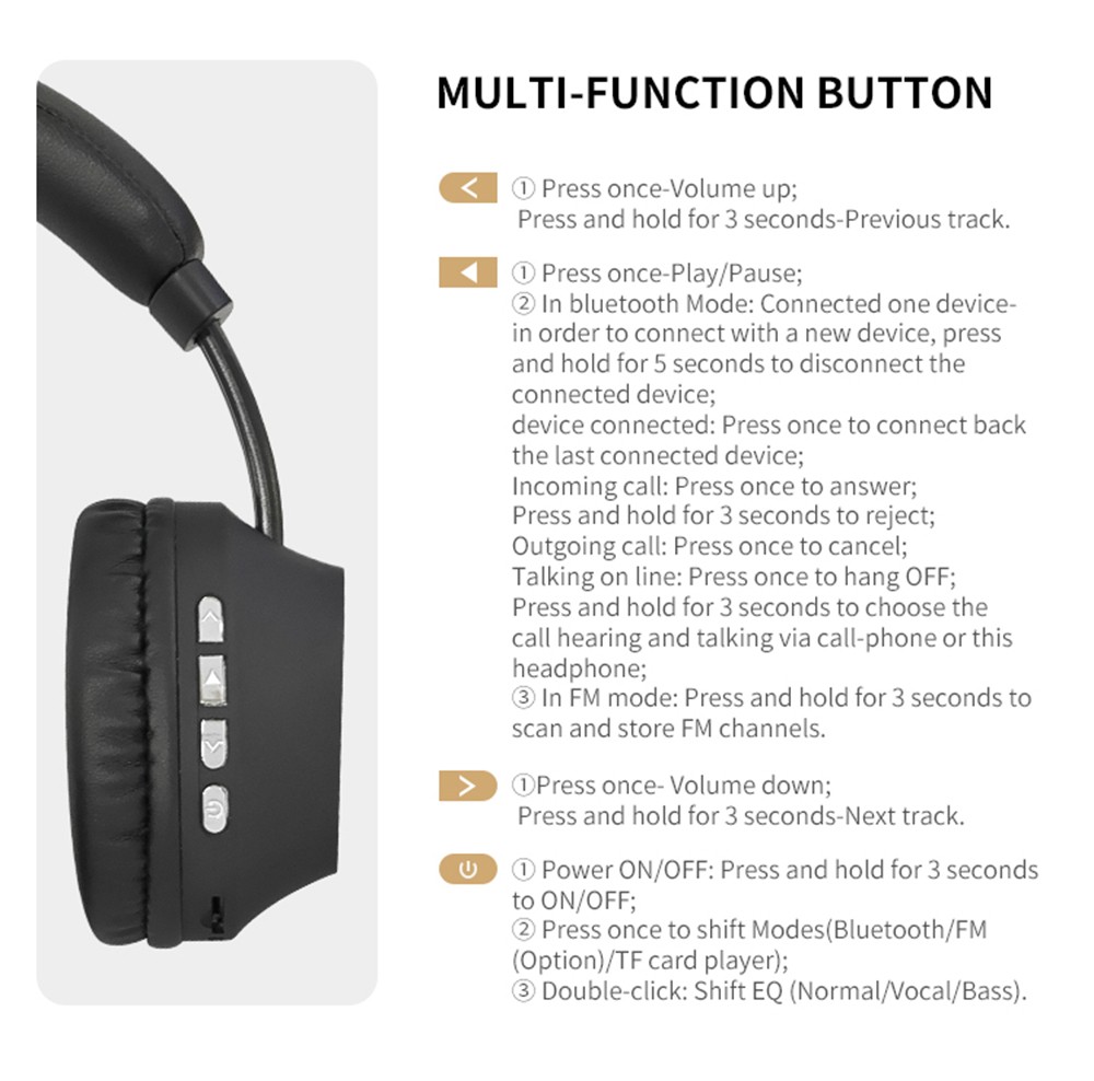SODO SD-1008 Wireless Bluetooth Headphone BT 5.0 - Light Grey -Headphones & Earphones shop SODO SD 1008 Wireless Bluetooth Headphone BT 5 0 Light Grey 518946 6