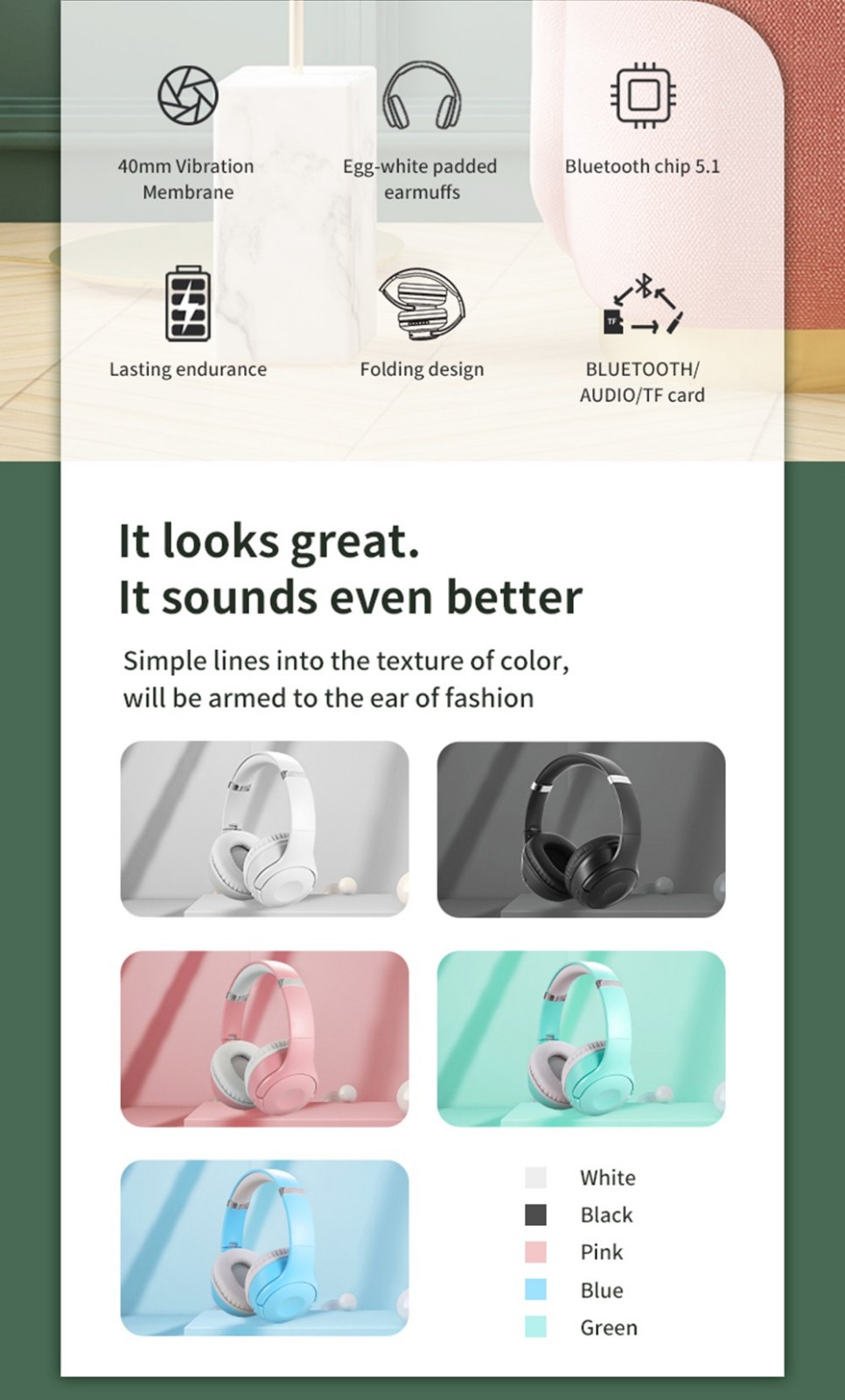 SODO SD-1010 Wireless Bluetooth Headphone BT 5.1, Heavy Bass, Up To 8H Play Time - White 9 SODO SD-1010 Wireless Bluetooth Headphone BT 5.1, Heavy Bass, Up To 8H Play Time - White -Headphones & Earphones shop SODO SD 1010 Wireless Bluetooth Headphone White 518959 1