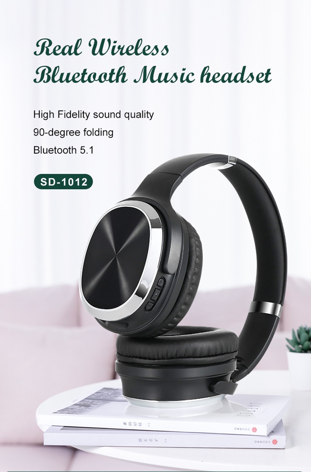 SODO SD-1012 TWS Music Headset Bluetooth 5.1 Chip High Fidelity Sound Quality Foldable Headset Support TF Card - Blue 8 SODO SD-1012 TWS Music Headset Bluetooth 5.1 Chip High Fidelity Sound Quality Foldable Headset Support TF Card - Blue -Headphones & Earphones shop SODO SD 1012 TWS Music Headset Blue 518954 0
