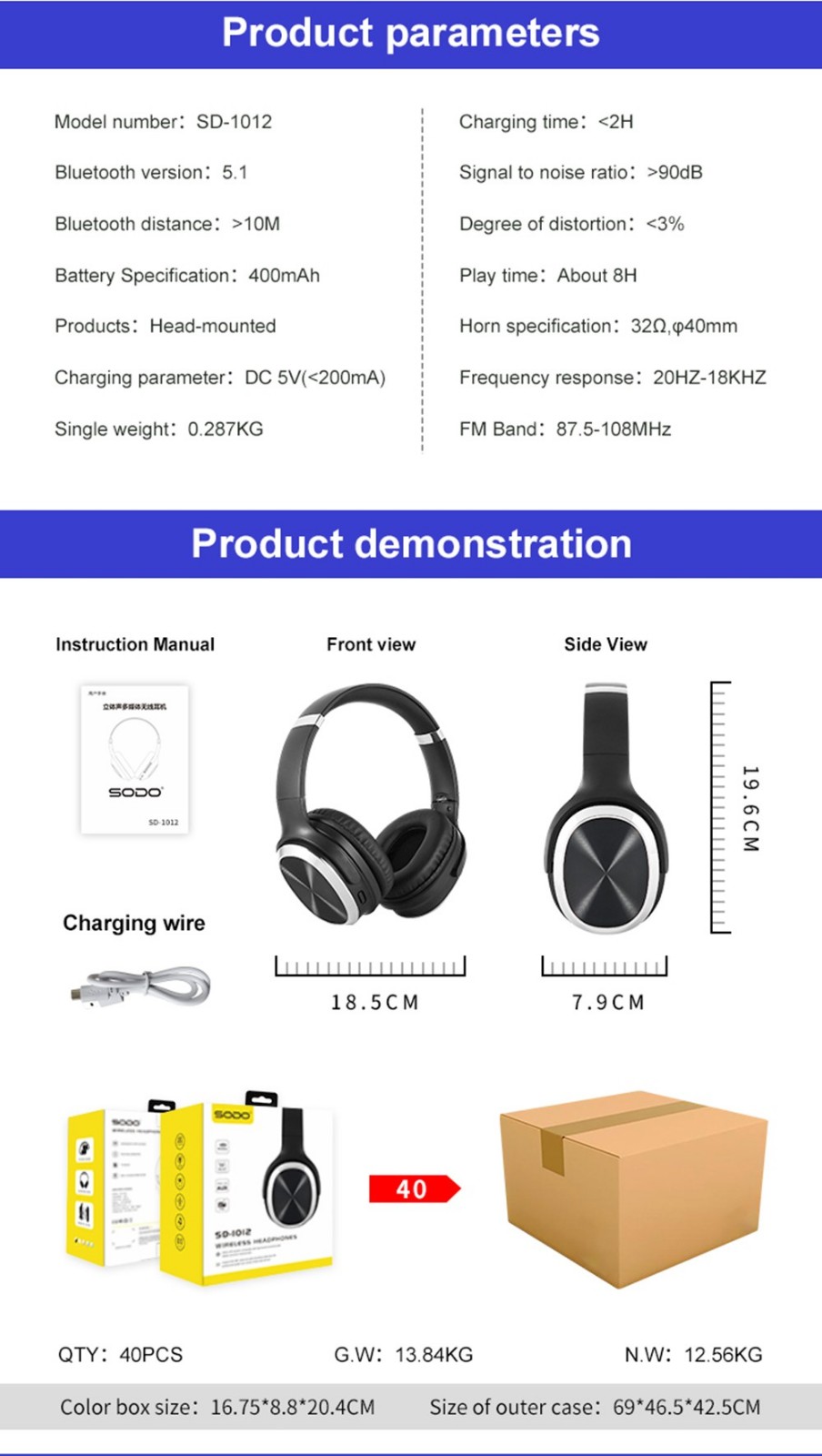 SODO SD-1012 TWS Music Headset Bluetooth 5.1 Chip High Fidelity Sound Quality Foldable Headset Support TF Card - Blue 17 SODO SD-1012 TWS Music Headset Bluetooth 5.1 Chip High Fidelity Sound Quality Foldable Headset Support TF Card - Blue -Headphones & Earphones shop SODO SD 1012 TWS Music Headset Blue 518954 9