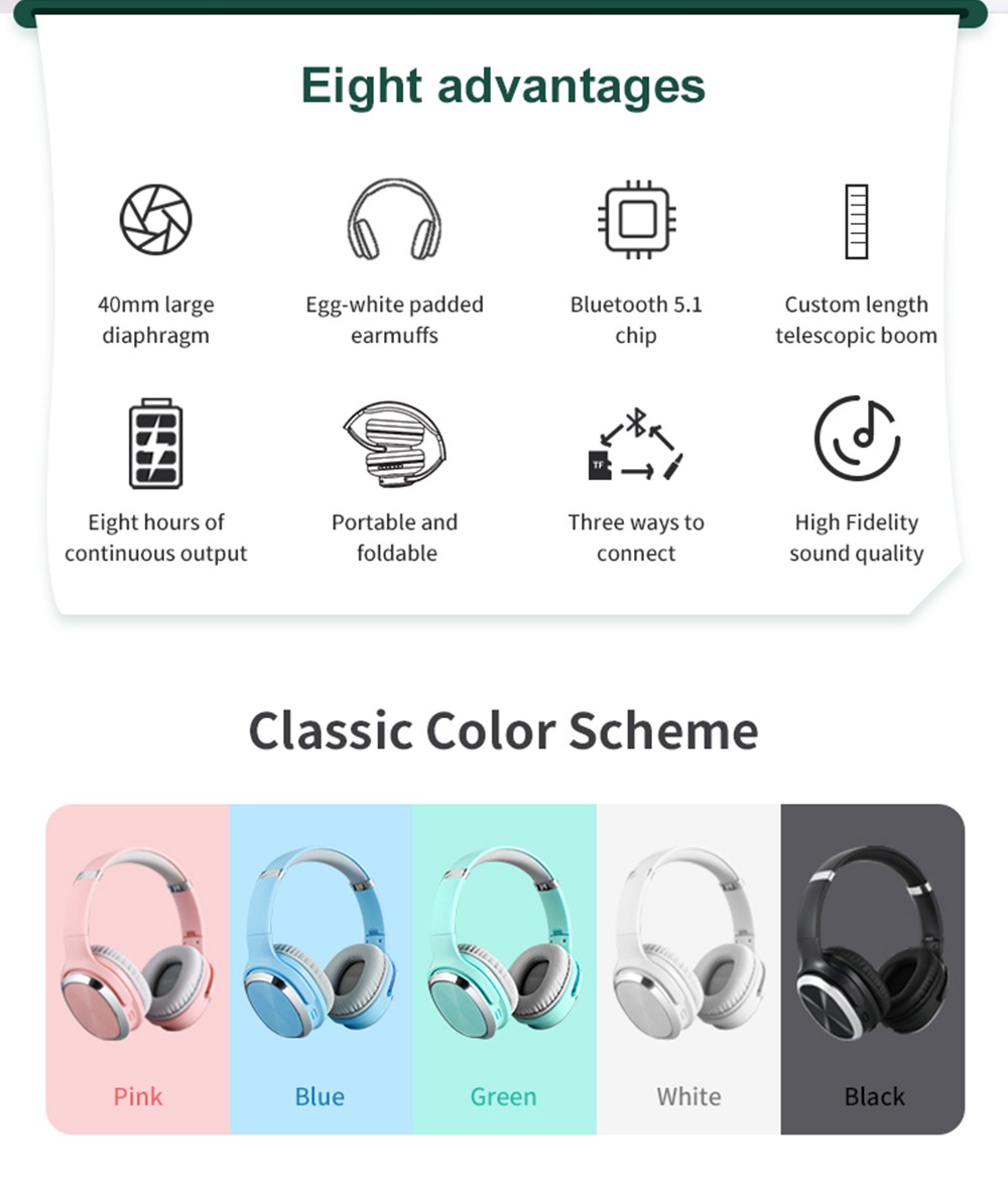 SODO SD-1012 TWS Music Headset Bluetooth 5.1 Chip High Fidelity Sound Quality Foldable Headset Support TF Card - Pink -Headphones & Earphones shop SODO SD 1012 TWS Music Headset Pink 518953 1