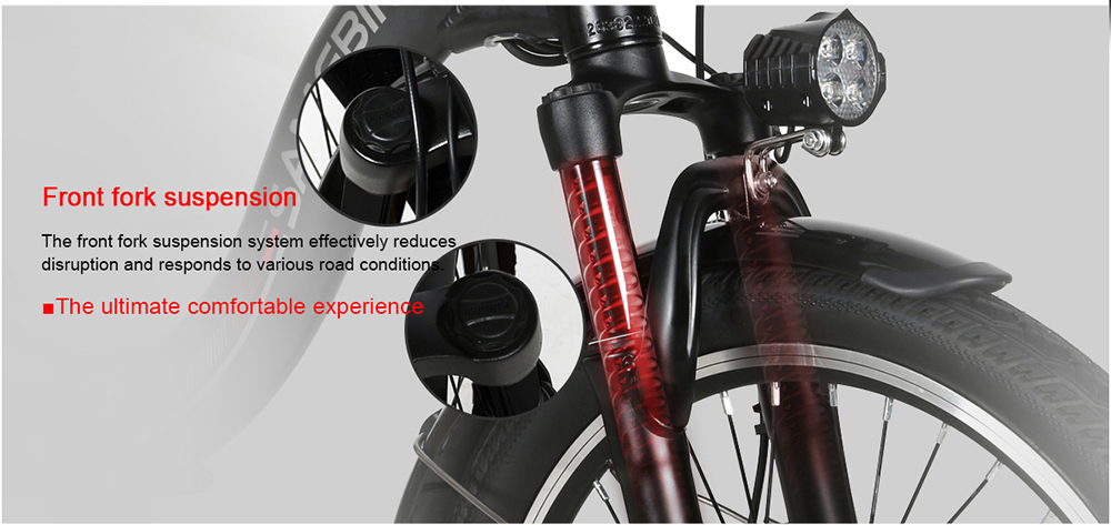 Samebike JG20 Smart Folding Electric Moped Bike 350W Motor 10Ah Battery 32km/h Max Speed 20 Inch Tire - White -rockbros-shop Samebike JG20 Smart Folding Electric Bike 350W Motor White 519003 18