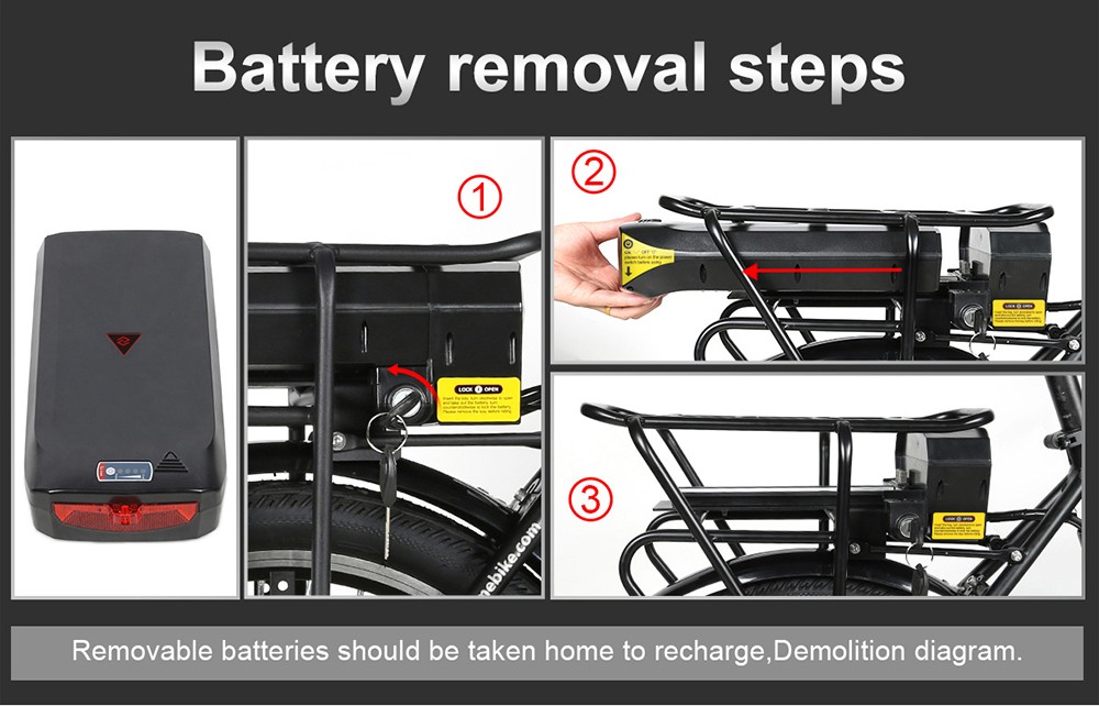 Samebike JG20 Smart Folding Electric Moped Bike 350W Motor 10Ah Battery 32km/h Max Speed 20 Inch Tire - White -rockbros-shop Samebike JG20 Smart Folding Electric Bike 350W Motor White 519003 5