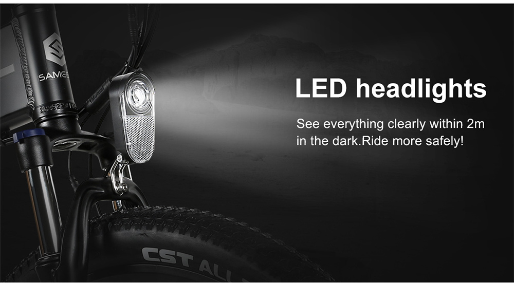 Samebike LO26-II Foldable Mountain Electric Bike 750W Motor 48V 10Ah Battery 60-80 Km Range 35km/h Max Speed - Black -rockbros-shop Samebike LO26 II Foldable Mountain Electric Bike Black 519005 14