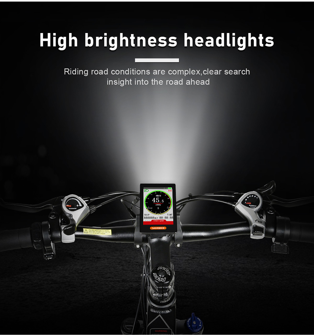 Samebike LO26-II Foldable Mountain Electric Bike 750W Motor 48V 10Ah Battery 60-80 Km Range 35km/h Max Speed - Black -rockbros-shop Samebike LO26 II Foldable Mountain Electric Bike Black 519005 9