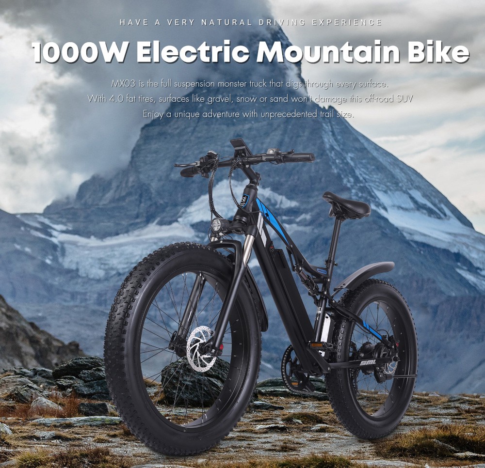 Shengmilo MX03 1000W 48V 17Ah 26 Inch E-bike 40km/h Max Speed 40-50km Mileage Range 180kg Max Load Electric Bike - Black 17 Shengmilo MX03 1000W 48V 17Ah 26 Inch E-bike 40km/h Max Speed 40-50km Mileage Range 180kg Max Load Electric Bike - Black -rockbros-shop bff339af 087c 411d bf61 8c9522502802