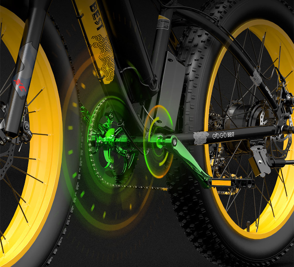GOGOBEST GF600 Electric Bike 48V 13Ah Battery 1000W Motor 26x4.0 Inch Fat Tire Max Speed 40Km/h 110KM Power-assisted Mileage Range LCD Display IP54 Waterproof Aluminum Alloy Frame Shimano 7-speed Shift - Black Yellow 22 GOGOBEST GF600 Electric Bike 48V 13Ah Battery 1000W Motor 26x4.0 Inch Fat Tire Max Speed 40Km/h 110KM Power-assisted Mileage Range LCD Display IP54 Waterproof Aluminum Alloy Frame Shimano 7-speed Shift - Black Yellow -rockbros-shop 0155c9fecc3c49478c48f0d8c384de68 519224 12