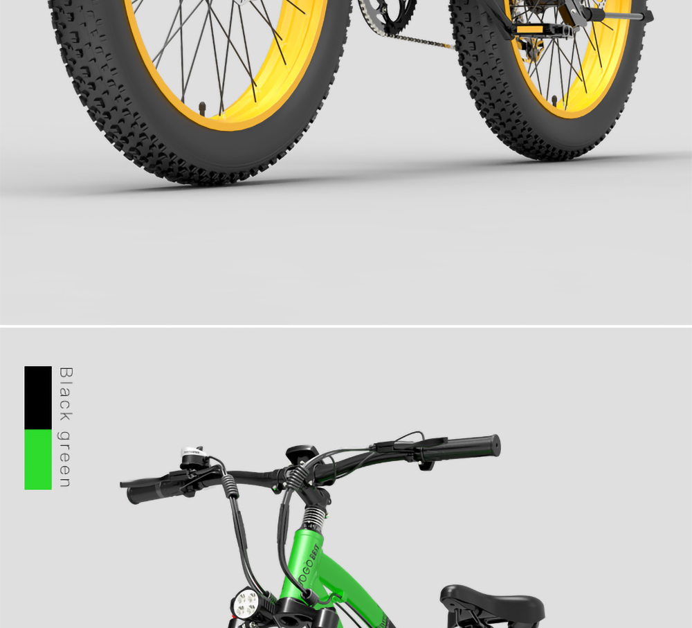 GOGOBEST GF600 Electric Bike 48V 13Ah Battery 1000W Motor 26x4.0 Inch Fat Tire Max Speed 40Km/h 110KM Power-assisted Mileage Range LCD Display IP54 Waterproof Aluminum Alloy Frame Shimano 7-speed Shift - Black Yellow -rockbros-shop 05a1c070756441d8bfa12ab54b617c6f 519223 30