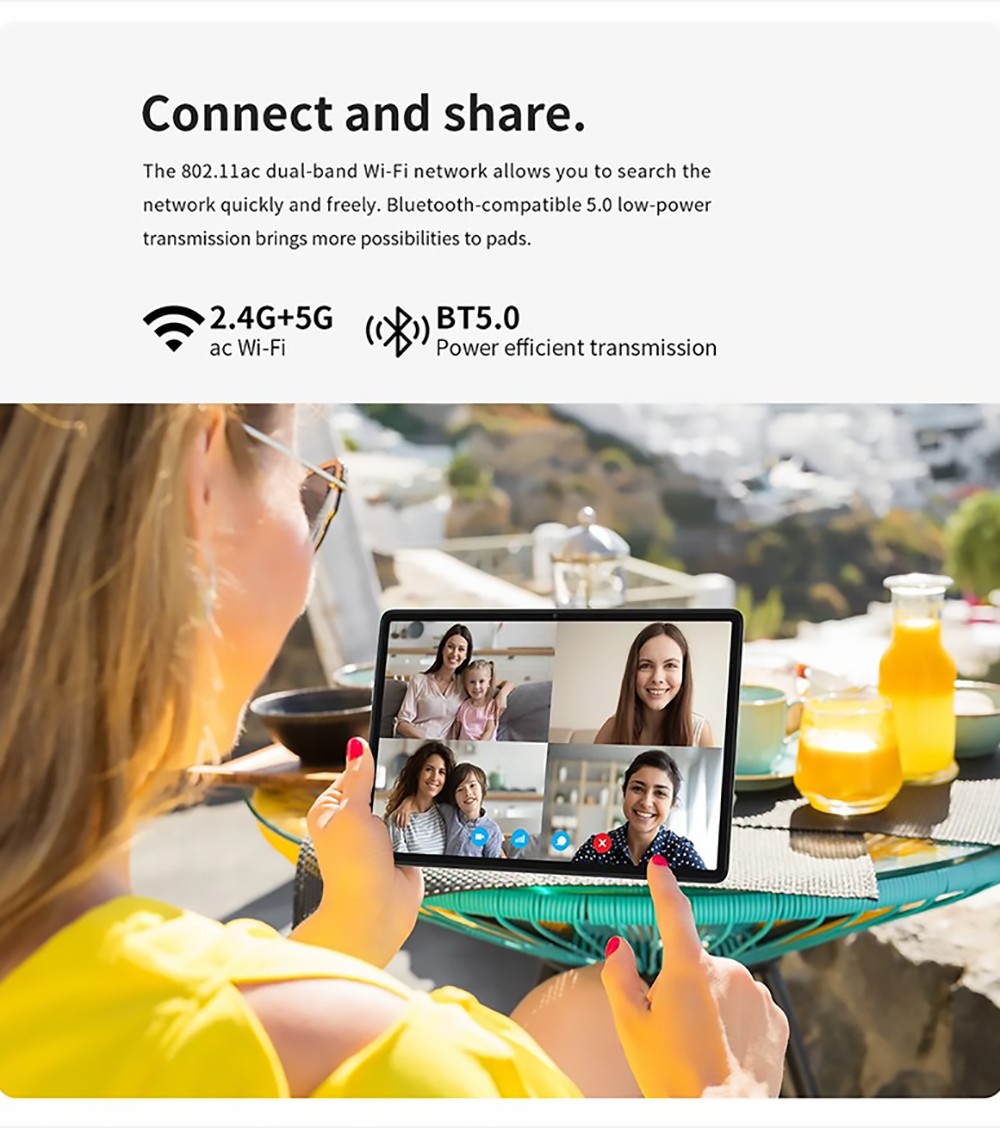 Teclast P30S Tablet 10.1 Inch 1280x800 IPS Android 12 4GB RAM 64GB ROM MT8183 8 Cores GPS Type-C 6000mAh Battery