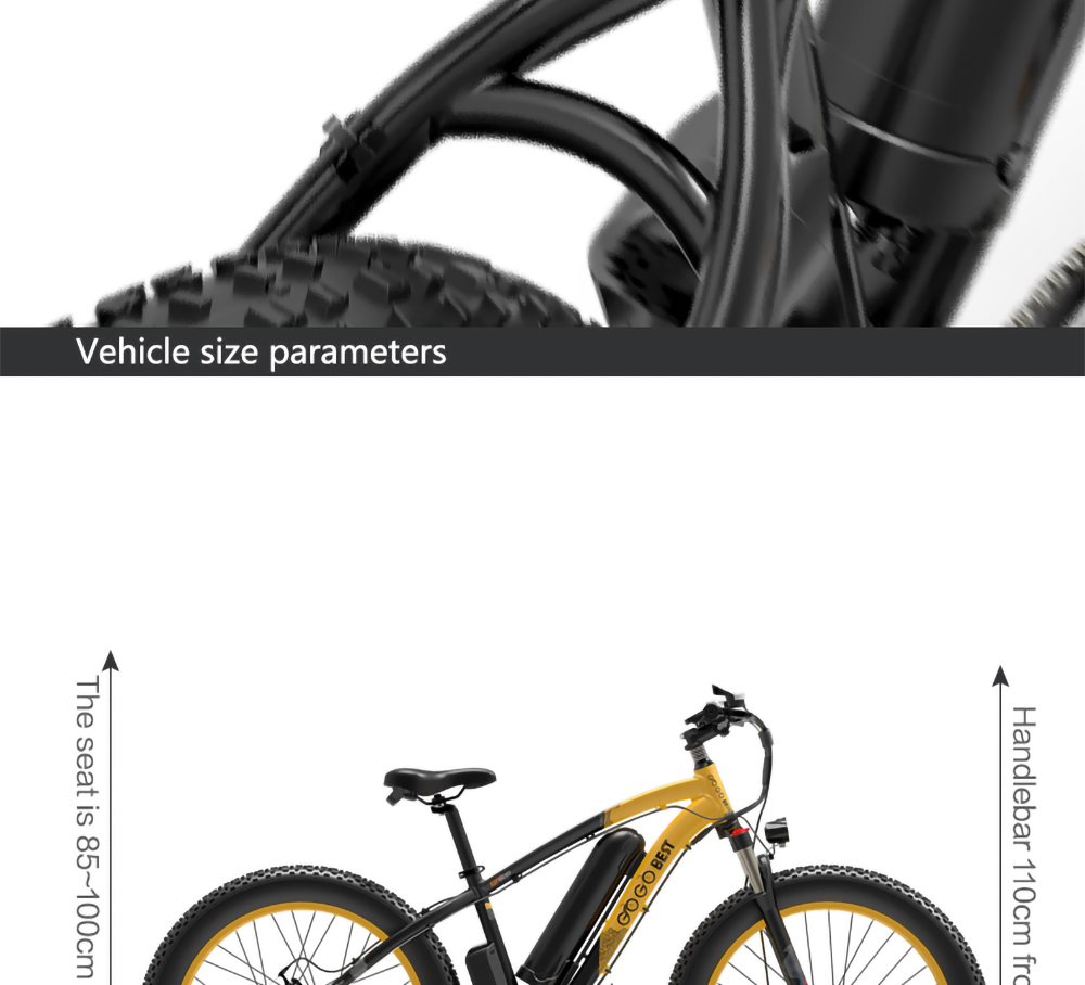 GOGOBEST GF600 Electric Bike 48V 13Ah Battery 1000W Motor 26x4.0 Inch Fat Tire Max Speed 40Km/h 110KM Power-assisted Mileage Range LCD Display IP54 Waterproof Aluminum Alloy Frame Shimano 7-speed Shift - Black Yellow 34 GOGOBEST GF600 Electric Bike 48V 13Ah Battery 1000W Motor 26x4.0 Inch Fat Tire Max Speed 40Km/h 110KM Power-assisted Mileage Range LCD Display IP54 Waterproof Aluminum Alloy Frame Shimano 7-speed Shift - Black Yellow -rockbros-shop 13d4a554ce3041cc918dceac0c27e861 519224 24