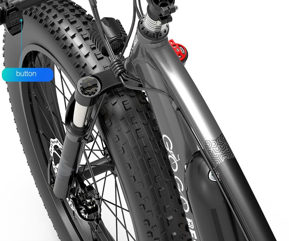 GOGOBEST GF600 Electric Bike 48V 13Ah Battery 1000W Motor 26x4.0 Inch Fat Tire Max Speed 40Km/h 110KM Power-assisted Mileage Range LCD Display IP54 Waterproof Aluminum Alloy Frame Shimano 7-speed Shift - Black Grey -rockbros-shop 6dccd539105241a09f8acb1a02389f44 519226 15