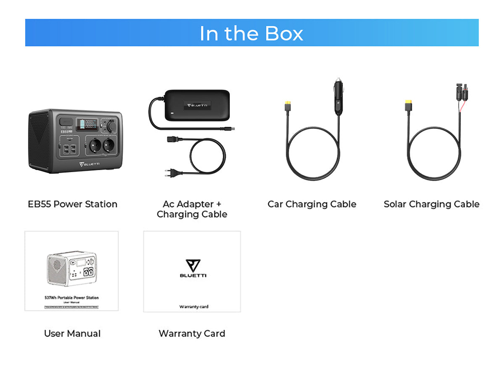 BLUETTI EB55 Portable Power Station 700W/537Wh Solar Generator - Grey -IMOU Sales 8f835088 bfa3 43cf b9fd 9a8d9e9ef86f