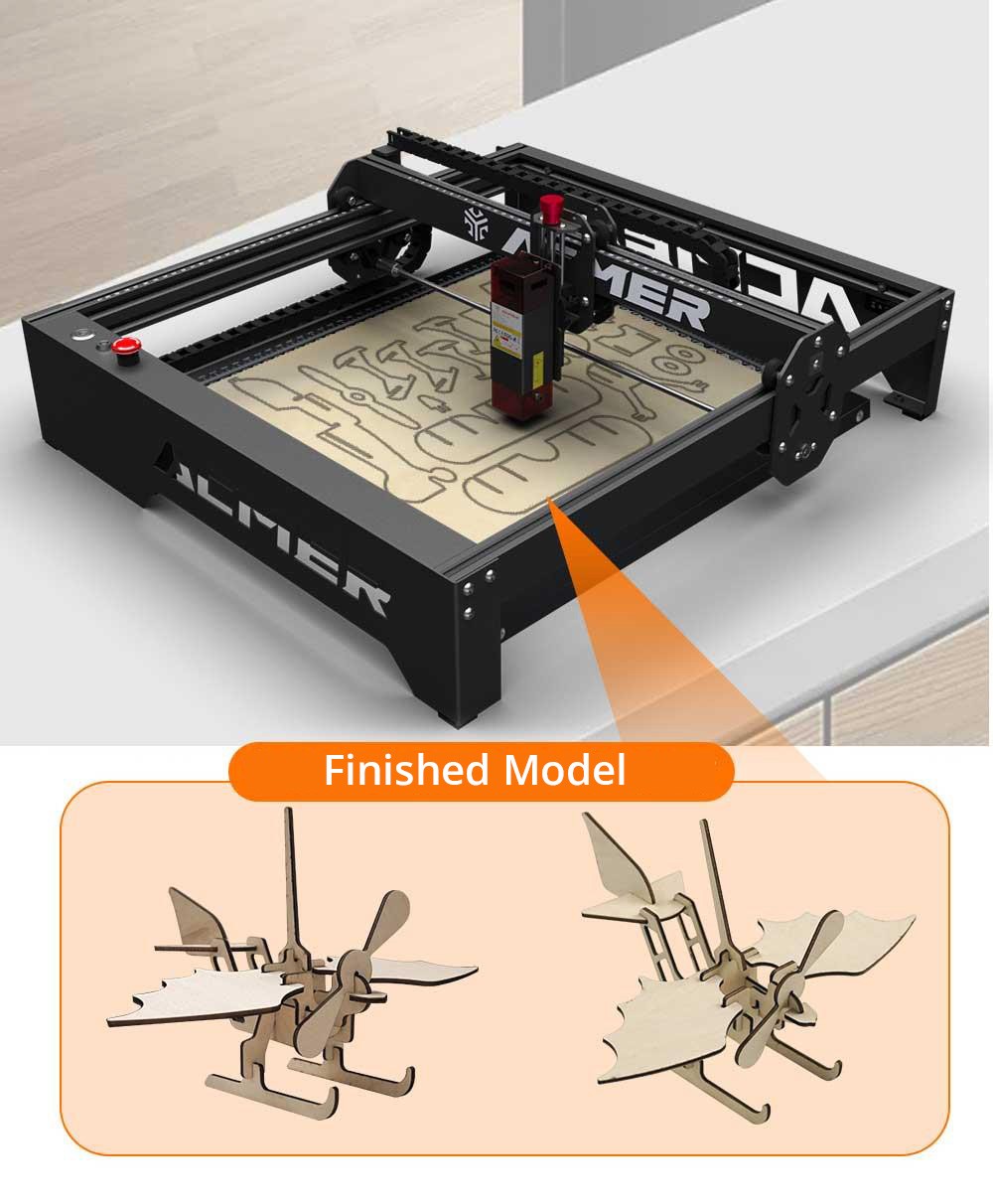 ACMER-E10 400mm*400mm Aluminum Laser Bed -BioloMix Shop ACMER E10 Honeycomb Working Table 400mm 400mm 519401 3