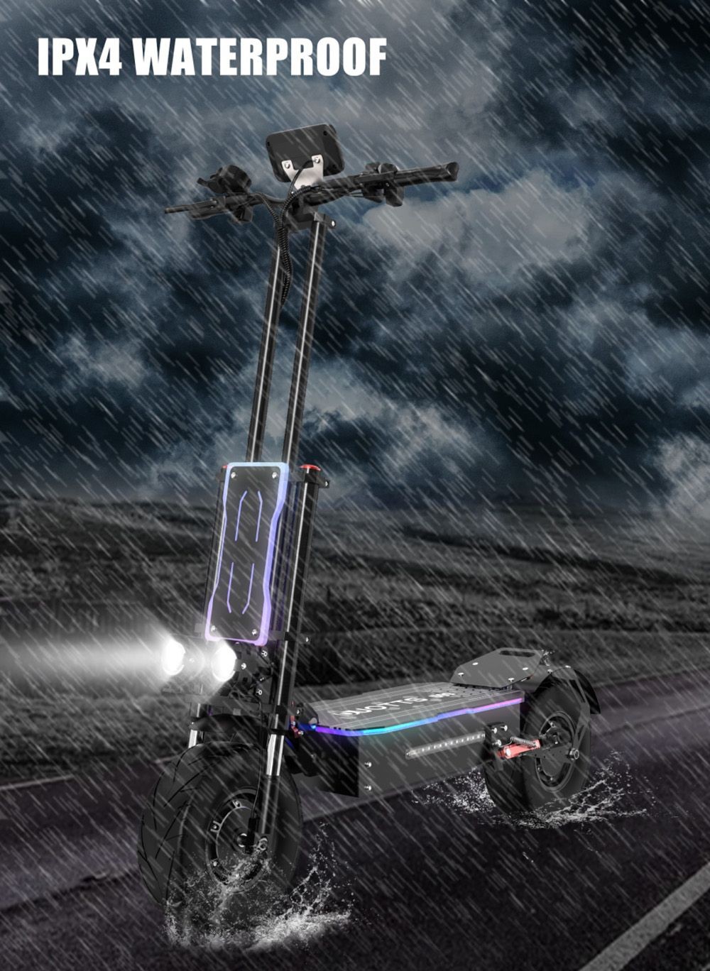 DUOTTS D99 Off-Road Electric Scooter 13 Inch Pneumatic Tires 3000W*2 Dual Motors 85Km/h Max Speed 60V 38Ah Battery 100KM Long Range 150KG Max Load Dual Shock Absorption With Turn Signal Lights Front & Rear Hydraulic Brake Oil Brake -rockbros-shop DUOTTS D99 Off road Electric Scooter 3000W 2 Motors 519282 10