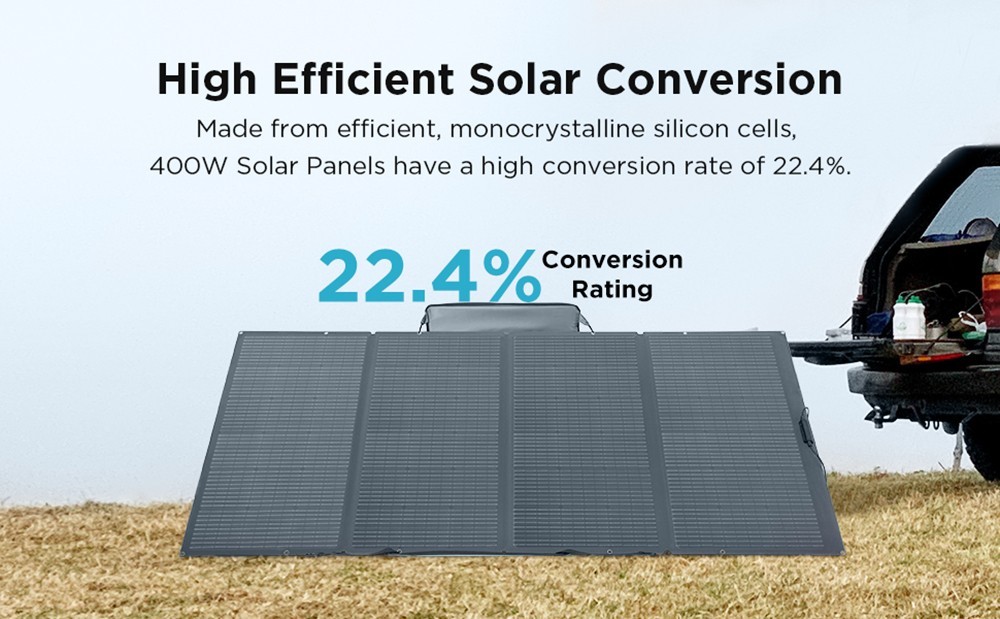 EcoFlow 400W Portable Solar Panel With Kickstand Case, 22.4% Conversion Efficiency, Waterproof IP68 18 EcoFlow 400W Portable Solar Panel With Kickstand Case, 22.4% Conversion Efficiency, Waterproof IP68 -IMOU Sales EcoFlow 400W Portable Solar Panel 519455 4