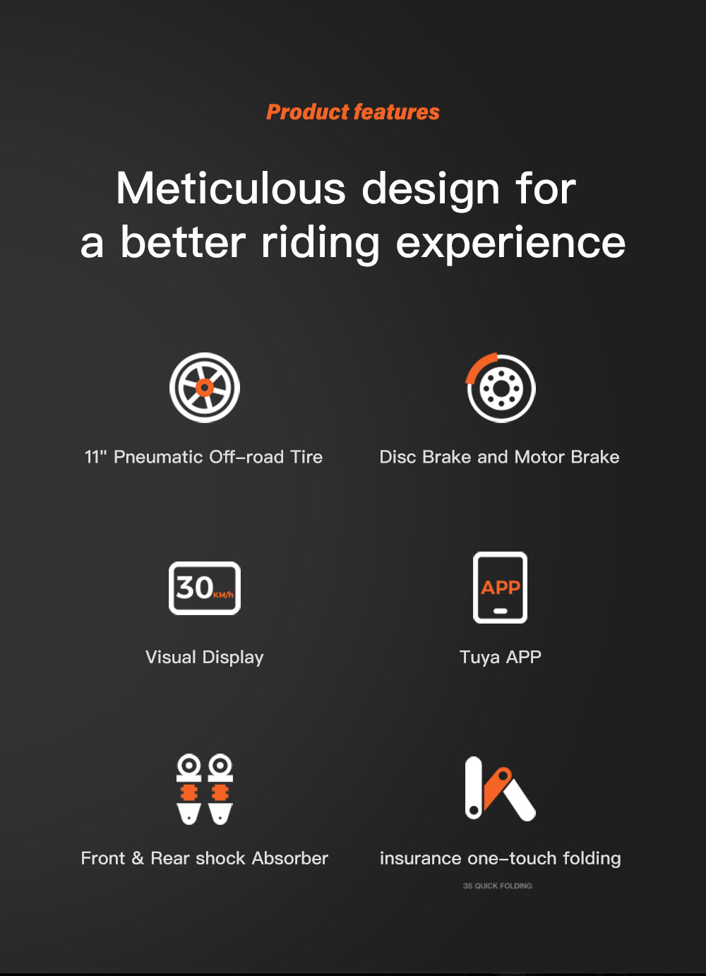 G63 Electric Scooter 11 Inch Pneumatic Off-road Tires 1200W*2 Dual Motors 48V 20Ah Battery 55Km/h Max Speed 50KM Range Tuya APP Control Removable Battery Black 5 G63 Electric Scooter 11 Inch Pneumatic Off-road Tires 1200W*2 Dual Motors 48V 20Ah Battery 55Km/h Max Speed 50KM Range Tuya APP Control Removable Battery Black -rockbros-shop G63 Electric Scooter 1200W 2 Dual Motors 519528 1