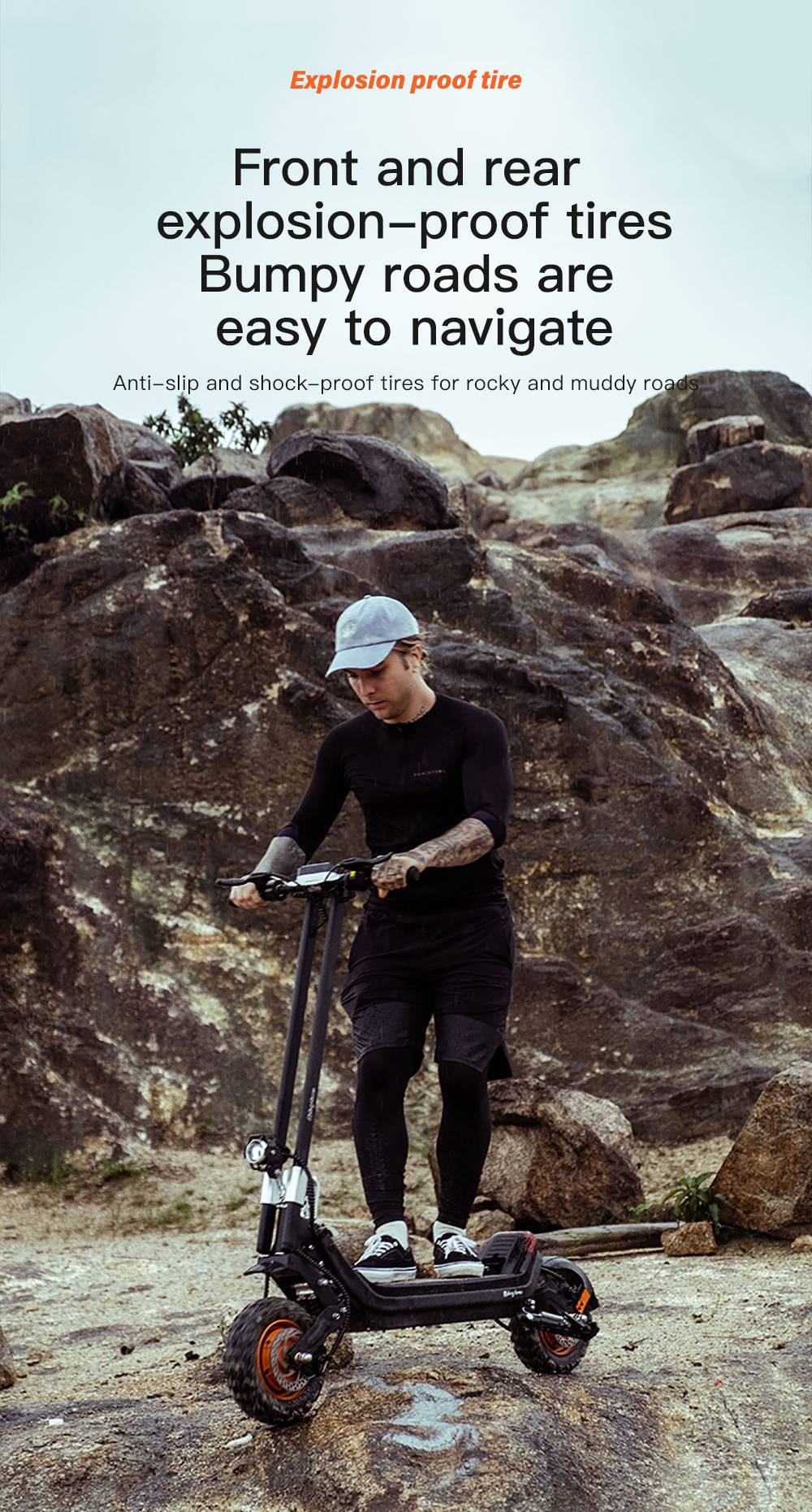 G63 Electric Scooter 11 Inch Pneumatic Off-road Tires 1200W*2 Dual Motors 48V 20Ah Battery 55Km/h Max Speed 50KM Range Tuya APP Control Removable Battery Black 17 G63 Electric Scooter 11 Inch Pneumatic Off-road Tires 1200W*2 Dual Motors 48V 20Ah Battery 55Km/h Max Speed 50KM Range Tuya APP Control Removable Battery Black -rockbros-shop G63 Electric Scooter 1200W 2 Dual Motors 519528 13