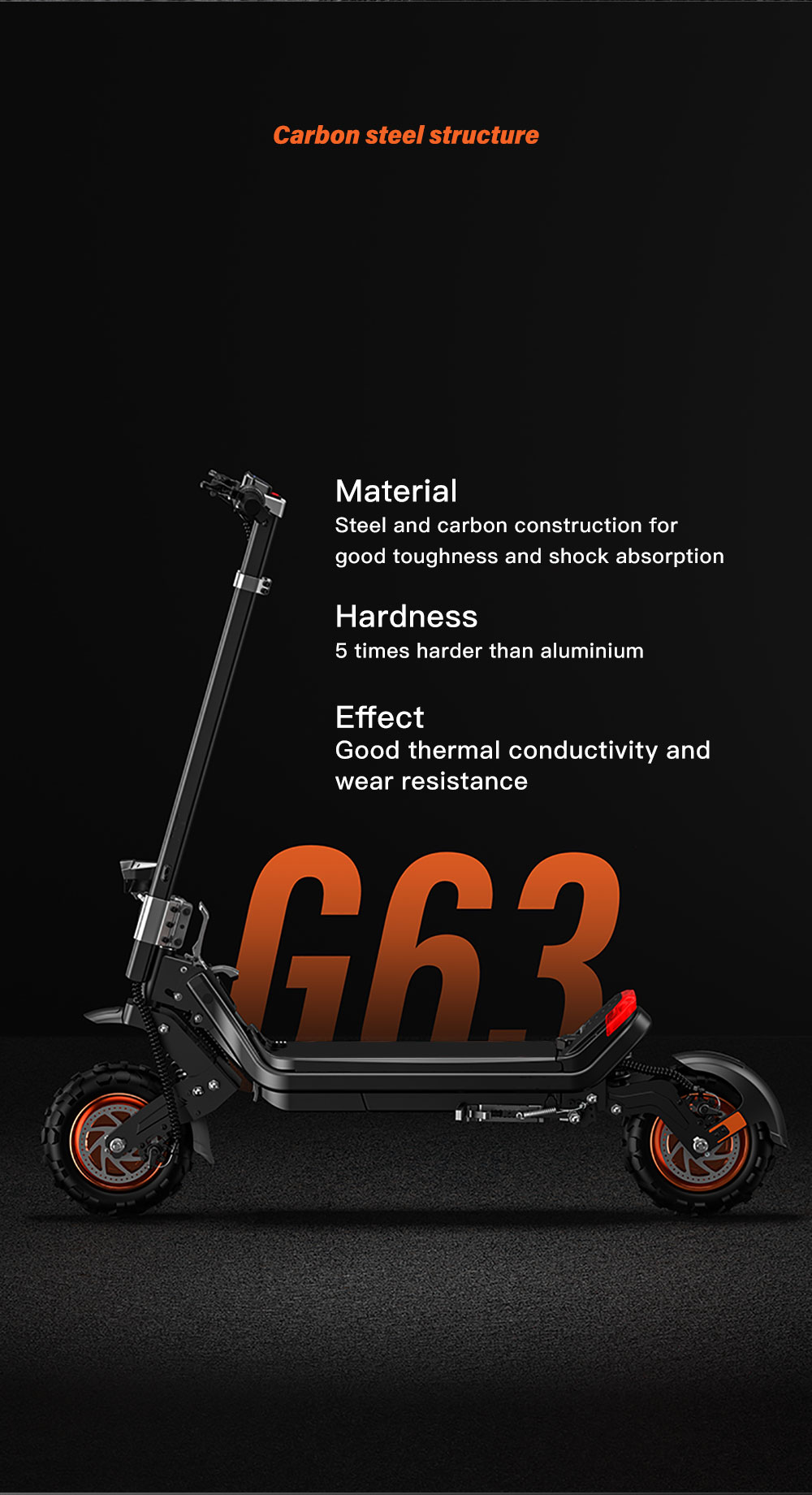 G63 Electric Scooter 11 Inch Pneumatic Off-road Tires 1200W*2 Dual Motors 48V 20Ah Battery 55Km/h Max Speed 50KM Range Tuya APP Control Removable Battery Black 7 G63 Electric Scooter 11 Inch Pneumatic Off-road Tires 1200W*2 Dual Motors 48V 20Ah Battery 55Km/h Max Speed 50KM Range Tuya APP Control Removable Battery Black -rockbros-shop G63 Electric Scooter 1200W 2 Dual Motors 519528 3