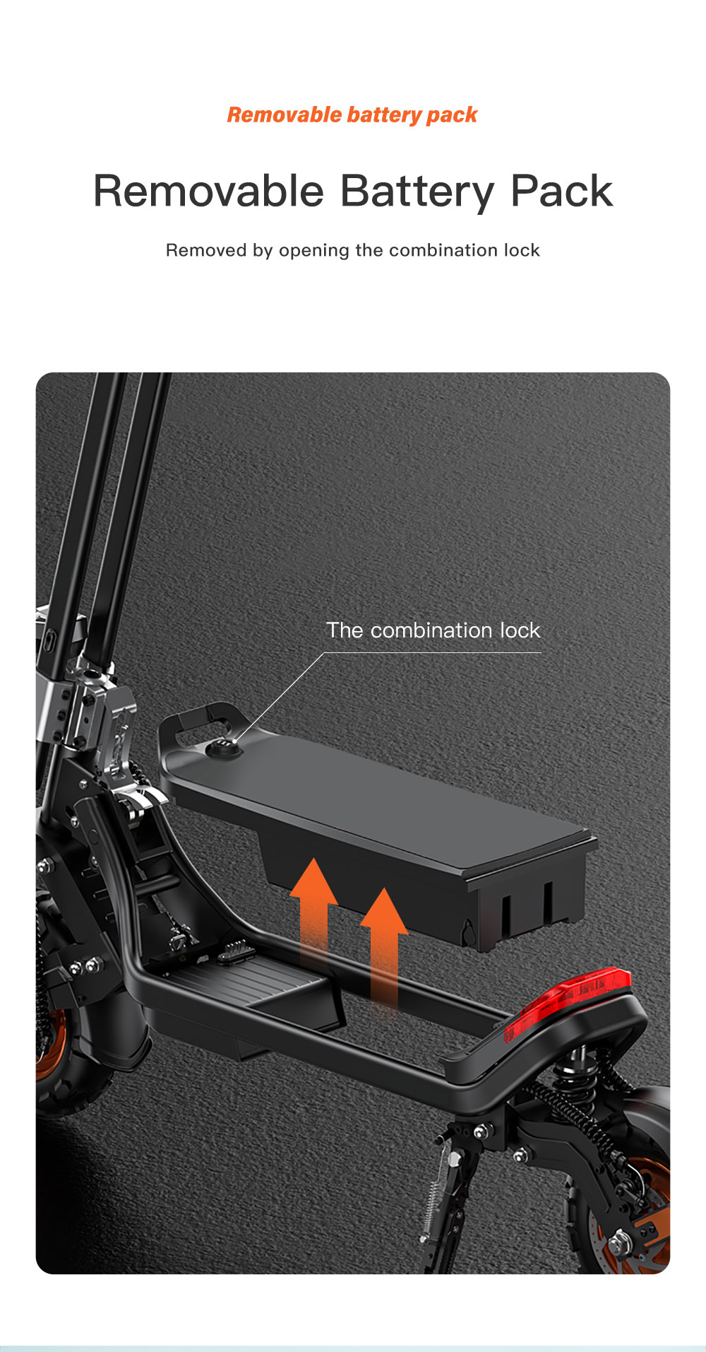 G63 Electric Scooter 11 Inch Pneumatic Off-road Tires 1200W*2 Dual Motors 48V 20Ah Battery 55Km/h Max Speed 50KM Range Tuya APP Control Removable Battery Black 9 G63 Electric Scooter 11 Inch Pneumatic Off-road Tires 1200W*2 Dual Motors 48V 20Ah Battery 55Km/h Max Speed 50KM Range Tuya APP Control Removable Battery Black -rockbros-shop G63 Electric Scooter 1200W 2 Dual Motors 519528 5