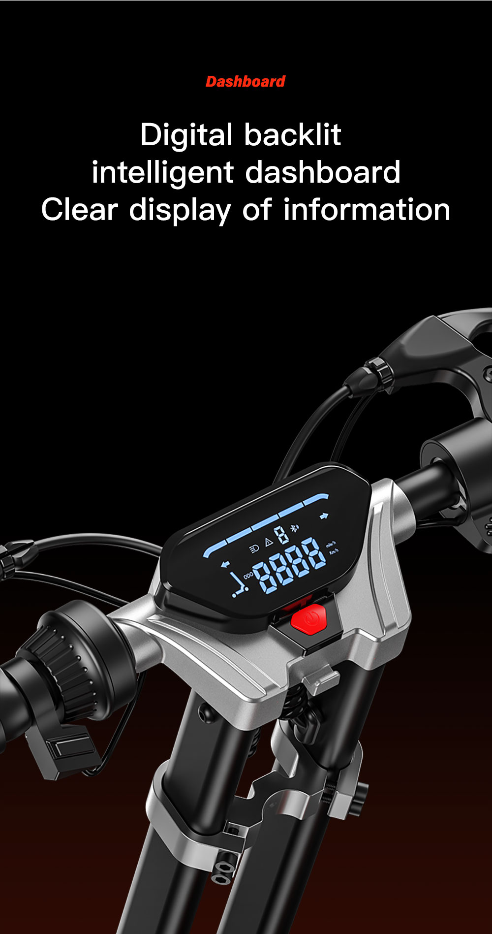 G63 Electric Scooter 1200W Single Motor 48V 15Ah Battery 50Km/h Max Speed 50KM Range 11 Inch Pneumatic Tires Tuya APP Control Removable Battery Black -rockbros-shop G63 Electric Scooter 1200W Single Motor 48V 15Ah Battery 519529 8