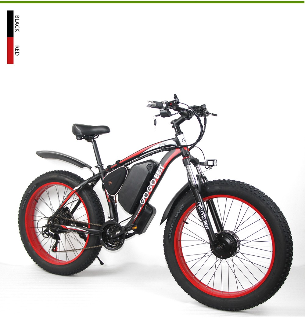 GOGOBEST GF700 26*4.0 Inch Fat Tire Electric Mountain Bike 48V 17.5Ah Battery 2*500W Dual Motor Max Speed 50Km/h 70KM Power-Assisted Range Max Load 200KG IP54 Waterproof Hydraulic Disc Brake MTB Bike 6061 Aluminum Alloy Frame - Black Red 18 GOGOBEST GF700 26*4.0 Inch Fat Tire Electric Mountain Bike 48V 17.5Ah Battery 2*500W Dual Motor Max Speed 50Km/h 70KM Power-Assisted Range Max Load 200KG IP54 Waterproof Hydraulic Disc Brake MTB Bike 6061 Aluminum Alloy Frame - Black Red -rockbros-shop GOGOBEST GF700 Electric Mountain Bike 519219 12