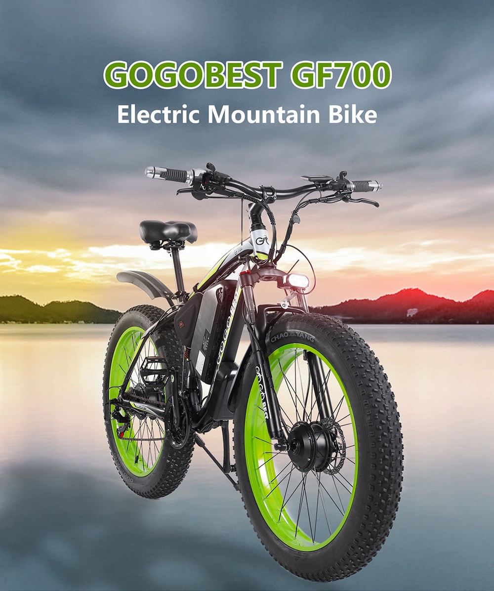 GOGOBEST GF700 26*4.0 Inch Fat Tire Electric Mountain Bike 48V 17.5Ah Battery 2*500W Dual Motor Max Speed 50Km/h 70KM Power-Assisted Range Max Load 200KG IP54 Waterproof Hydraulic Disc Brake MTB Bike 6061 Aluminum Alloy Frame - Black Yellow 6 GOGOBEST GF700 26*4.0 Inch Fat Tire Electric Mountain Bike 48V 17.5Ah Battery 2*500W Dual Motor Max Speed 50Km/h 70KM Power-Assisted Range Max Load 200KG IP54 Waterproof Hydraulic Disc Brake MTB Bike 6061 Aluminum Alloy Frame - Black Yellow -rockbros-shop GOGOBEST GF700 eBike 519221 0