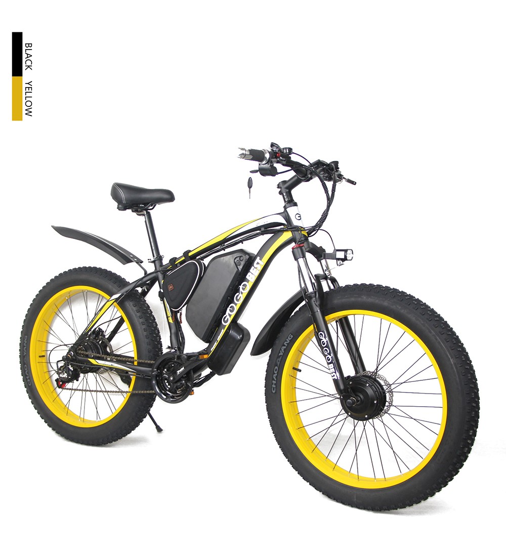 GOGOBEST GF700 26*4.0 Inch Fat Tire Electric Mountain Bike 48V 17.5Ah Battery 2*500W Dual Motor Max Speed 50Km/h 70KM Power-Assisted Range Max Load 200KG IP54 Waterproof Hydraulic Disc Brake MTB Bike 6061 Aluminum Alloy Frame - Black Yellow 19 GOGOBEST GF700 26*4.0 Inch Fat Tire Electric Mountain Bike 48V 17.5Ah Battery 2*500W Dual Motor Max Speed 50Km/h 70KM Power-Assisted Range Max Load 200KG IP54 Waterproof Hydraulic Disc Brake MTB Bike 6061 Aluminum Alloy Frame - Black Yellow -rockbros-shop GOGOBEST GF700 eBike 519221 13