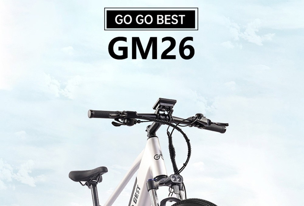 GOGOBEST GM26 Electric Bike 36V 250W Motor 25km/h Max Speed 10Ah Battery 50-60km Range 27.5*2.25'' CST Tires - Silver -rockbros-shop GOGOBEST GM26 Electric Bike 36V 250W Motor Silver 519592 0