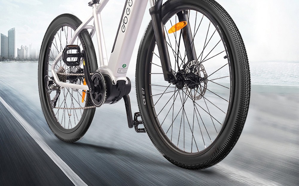 GOGOBEST GM26 Electric Bike 36V 250W Motor 25km/h Max Speed 10Ah Battery 50-60km Range 27.5*2.25'' CST Tires - Silver -rockbros-shop GOGOBEST GM26 Electric Bike 36V 250W Motor Silver 519592 1