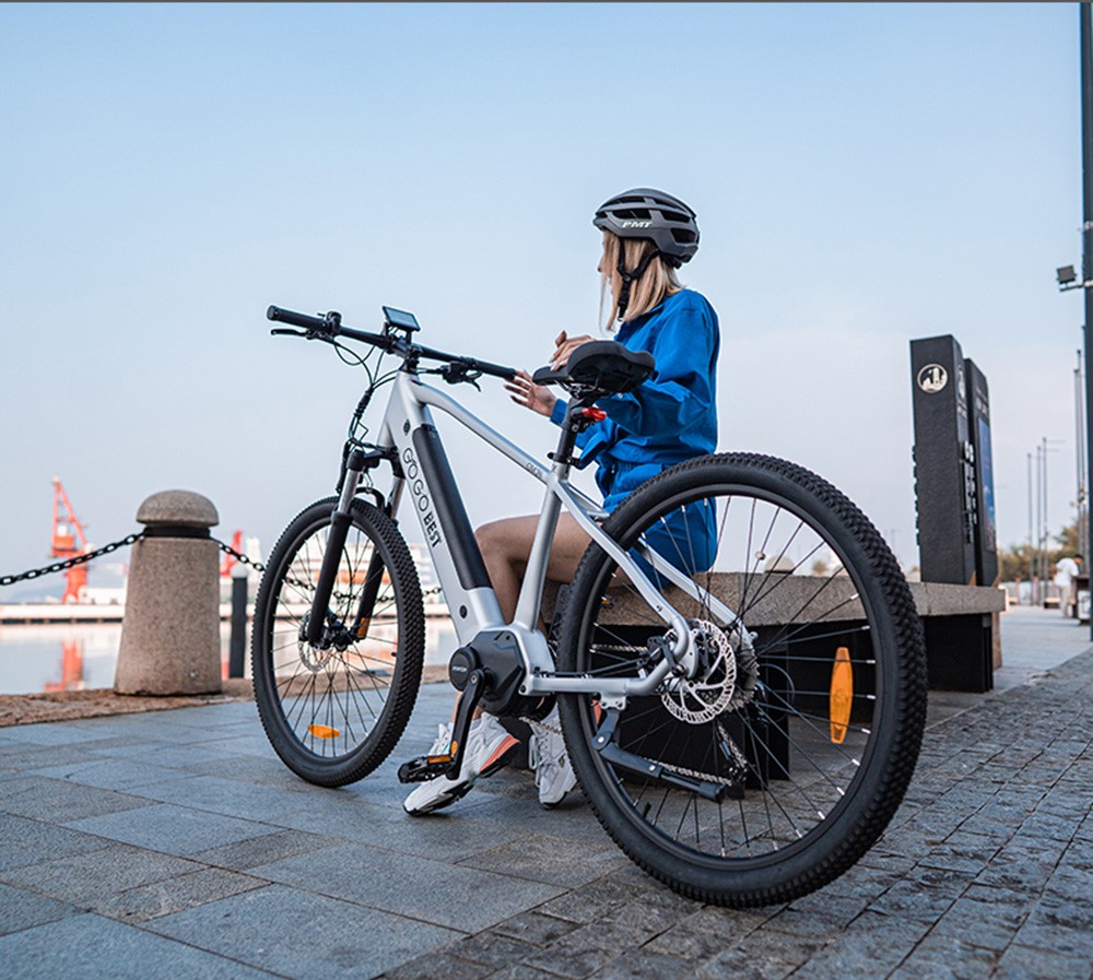 GOGOBEST GM26 Electric Bike 36V 250W Motor 25km/h Max Speed 10Ah Battery 50-60km Range 27.5*2.25'' CST Tires - Silver -rockbros-shop GOGOBEST GM26 Electric Bike 36V 250W Motor Silver 519592 7