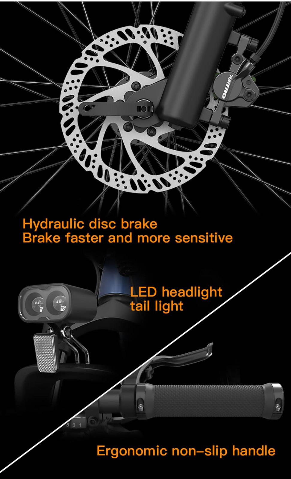 GOGOBEST GM27 Electric Bike 27.5*3.0 Inch Fat Tires 48V 350W Mid Motor 25Km/h Max Speed 10Ah Battery 50KM Max Range Dual Hydraulic Disc Brake - Black -rockbros-shop GOGOBEST GM27 Electric Bike 48V 350W Mid Motor Black 519283 3