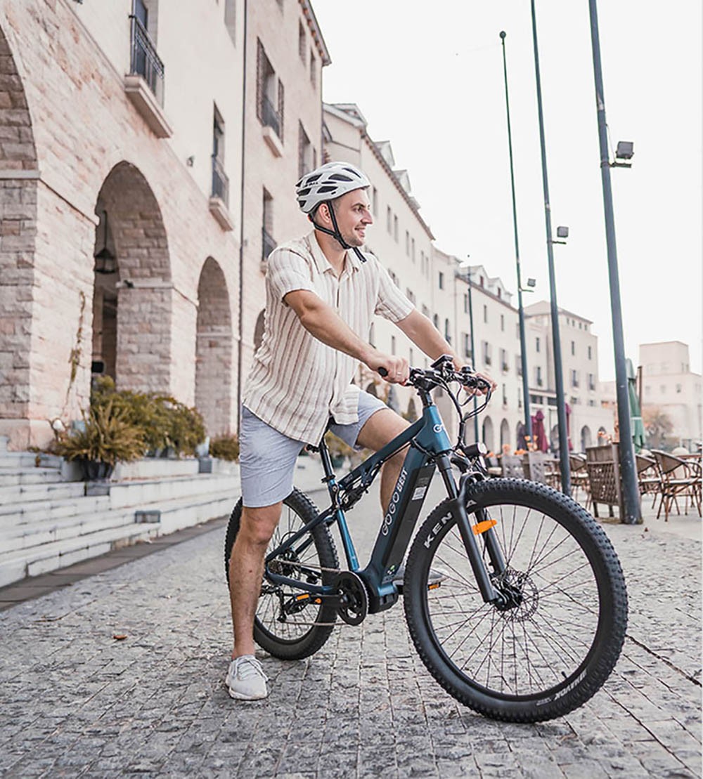 GOGOBEST GM27 Electric Bike 27.5*3.0 Inch Fat Tires 48V 350W Mid Motor 25Km/h Max Speed 10Ah Battery 50KM Max Range Dual Hydraulic Disc Brake - Black -rockbros-shop GOGOBEST GM27 Electric Bike 48V 350W Mid Motor Black 519283 8