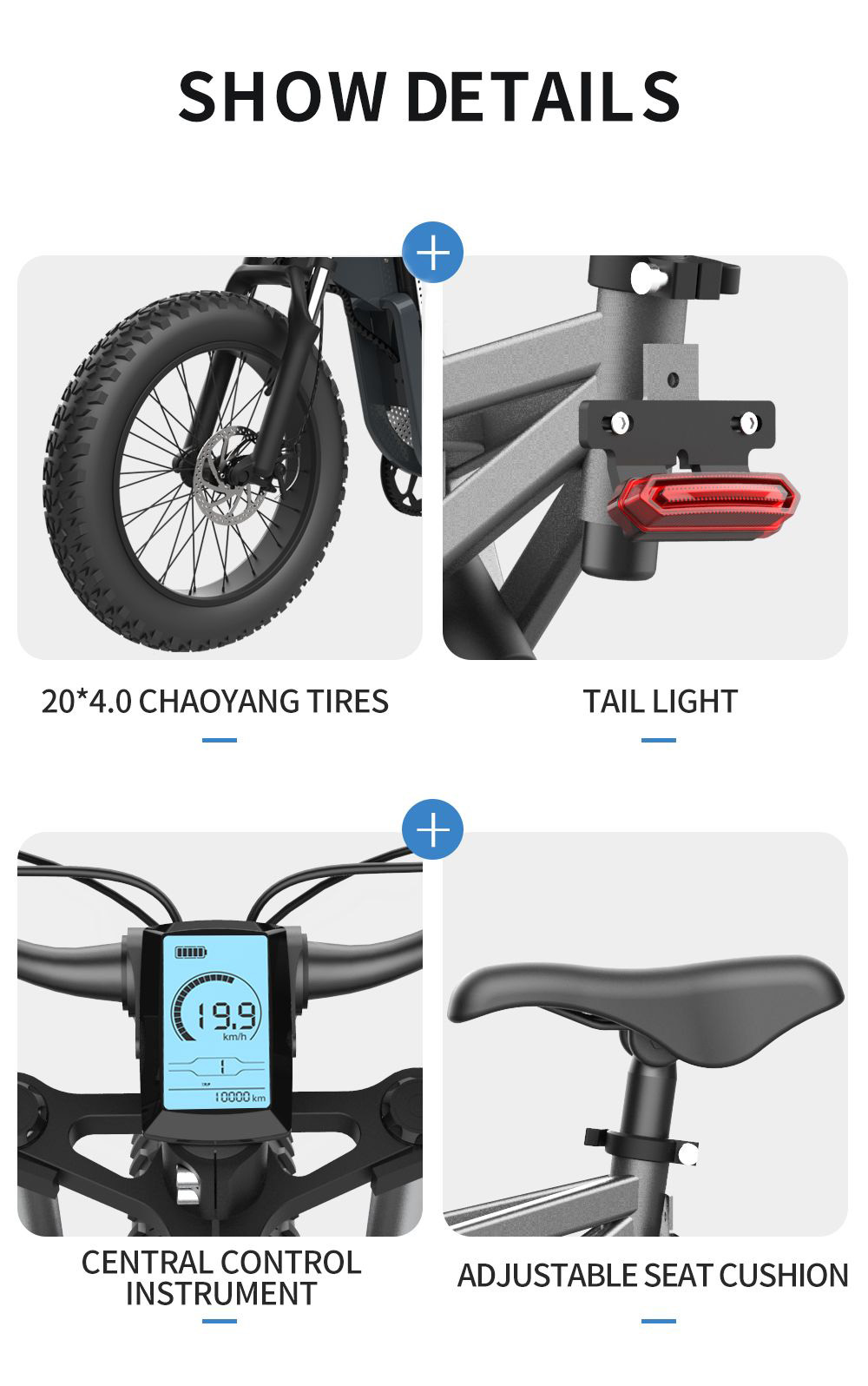 GUNAI MX25 Electric Bicycle 20*4.0 Inch Fat Tires 2000W Brushless Motor 50Km/h Max Speed 48V 25Ah Battery Shimano 7-Speed Double Oil Brakes 75KM Mileage Range 200KG Payload E-Bike - Black 20 GUNAI MX25 Electric Bicycle 20*4.0 Inch Fat Tires 2000W Brushless Motor 50Km/h Max Speed 48V 25Ah Battery Shimano 7-Speed Double Oil Brakes 75KM Mileage Range 200KG Payload E-Bike - Black -rockbros-shop GUNAI MX25 48V 25Ah 2000W 20 Electric Bicycle 519599 6