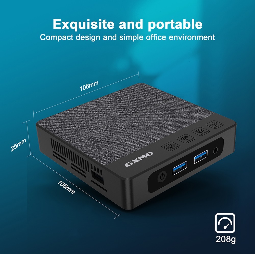 GXMO N42 Mini PC Windows 11, Intel Celeron N4020C Intel UHD Graphics, 6GB DDR4 64GB SSD, 2.4G & 5.8G WiFi, 1000 Mbps LAN - US -IMOU Sales GXMO N42 Mini PC Windows 11 US 519553 8