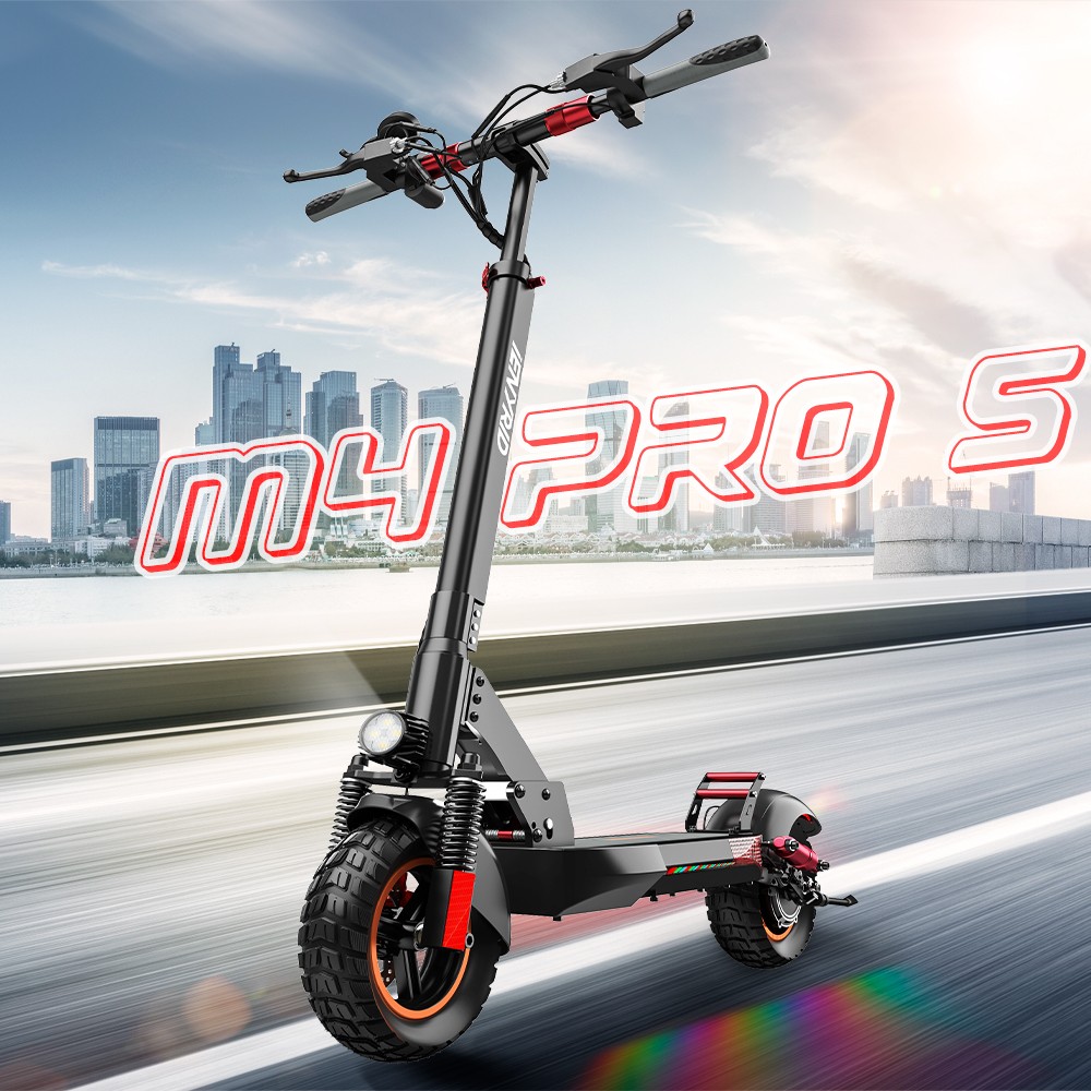 IENYRID M4 Pro S Electric Scooter 10 Inch Off-Road Tires 48V 600W Motor 40-45Km/h Max Speed 16Ah Lithium Battery 40-60KM Range 150KG Max Load Mechanical Disc Brakes With Seat -rockbros-shop IENYRID M4 Pro S Electric Scooter 519365 0