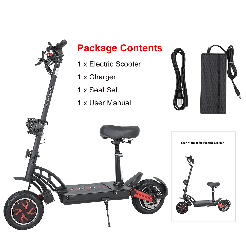 KUGOO GBooster Electric Scooter 48V Dual 800W Motor 23AH 55km/h Black