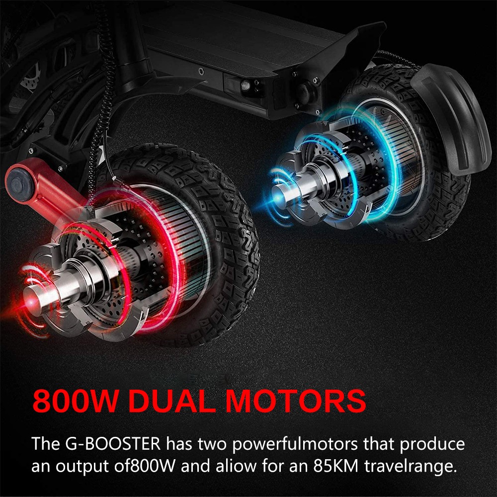 KUGOO G-Booster Electric Scooter 48V Dual 800W Motor 23AH 55km/h Black ...