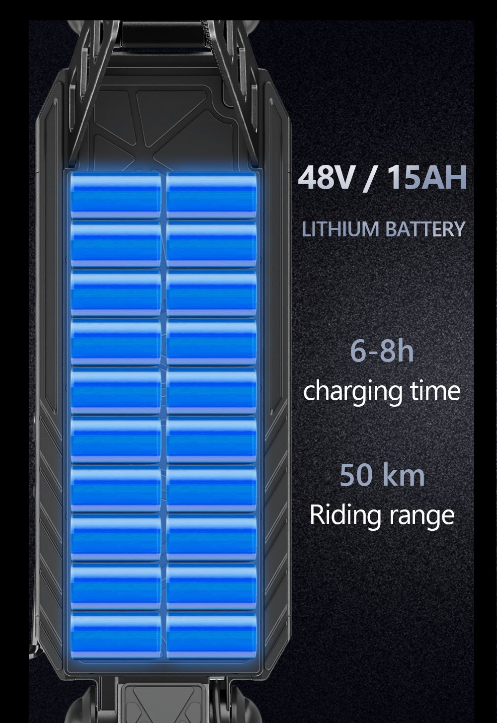 KUGOO G2 PRO Electric Scooter 10 Inch Off-Road Tire 800W Motor 45Km/h Max Speed 48V 15Ah Battery For 50KM Range 130KG Max Load E-Brake Disc Brake -rockbros-shop KUGOO G2 PRO Electric Scooter 519364 4