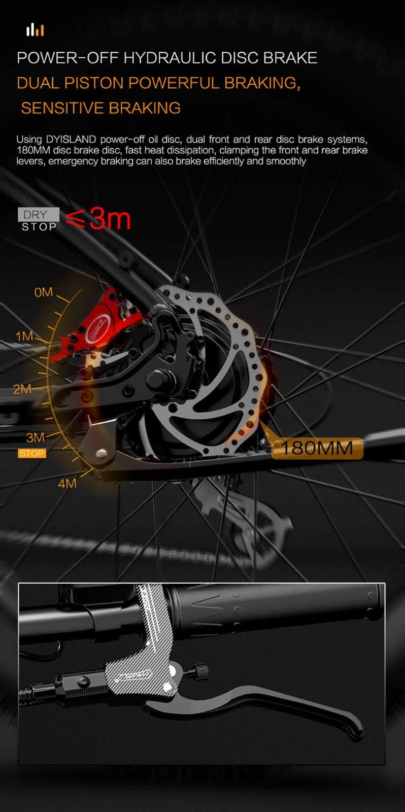 LANKELEISI MG740 PLUS Electric Bike 26*4.0'' Tires 1000W*2 Dual Motor 20Ah Battery 49km/h Max Speed - Black & Blue -rockbros-shop LANKELEISI MG740 PLUS Electric Bike Black Blue 519177 13