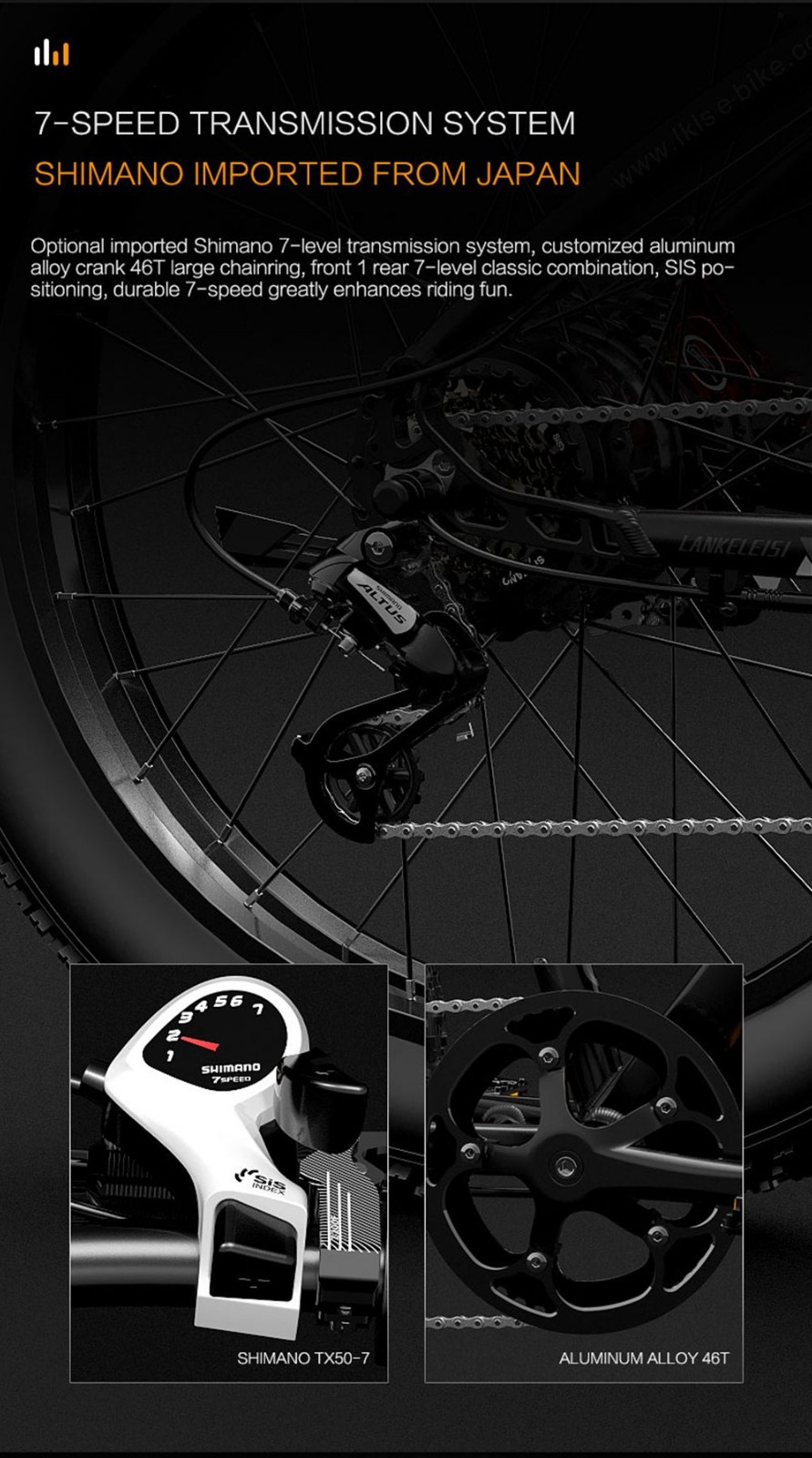 LANKELEISI MG740 PLUS Electric Bike 26*4.0'' Tires 1000W*2 Dual Motor 20Ah Battery 49km/h Max Speed - Black & Grey -rockbros-shop LANKELEISI MG740 PLUS Electric Bike Black Grey 519176 12