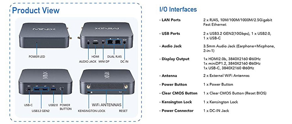 MINIX NEO J51-C8 Aluminum Mini PC Windows 11 Pro, 8GB DDR4 256GB M.2 PCIe NVMe SSD,Wi-Fi 6, Dual 2.5 Gigabit LAN, 4K, RTC 20 MINIX NEO J51-C8 Aluminum Mini PC Windows 11 Pro, 8GB DDR4 256GB M.2 PCIe NVMe SSD,Wi-Fi 6, Dual 2.5 Gigabit LAN, 4K, RTC -IMOU Sales MINIX NEO J51 C8 Aluminum Mini PC Windows 11 Pro 519523 7