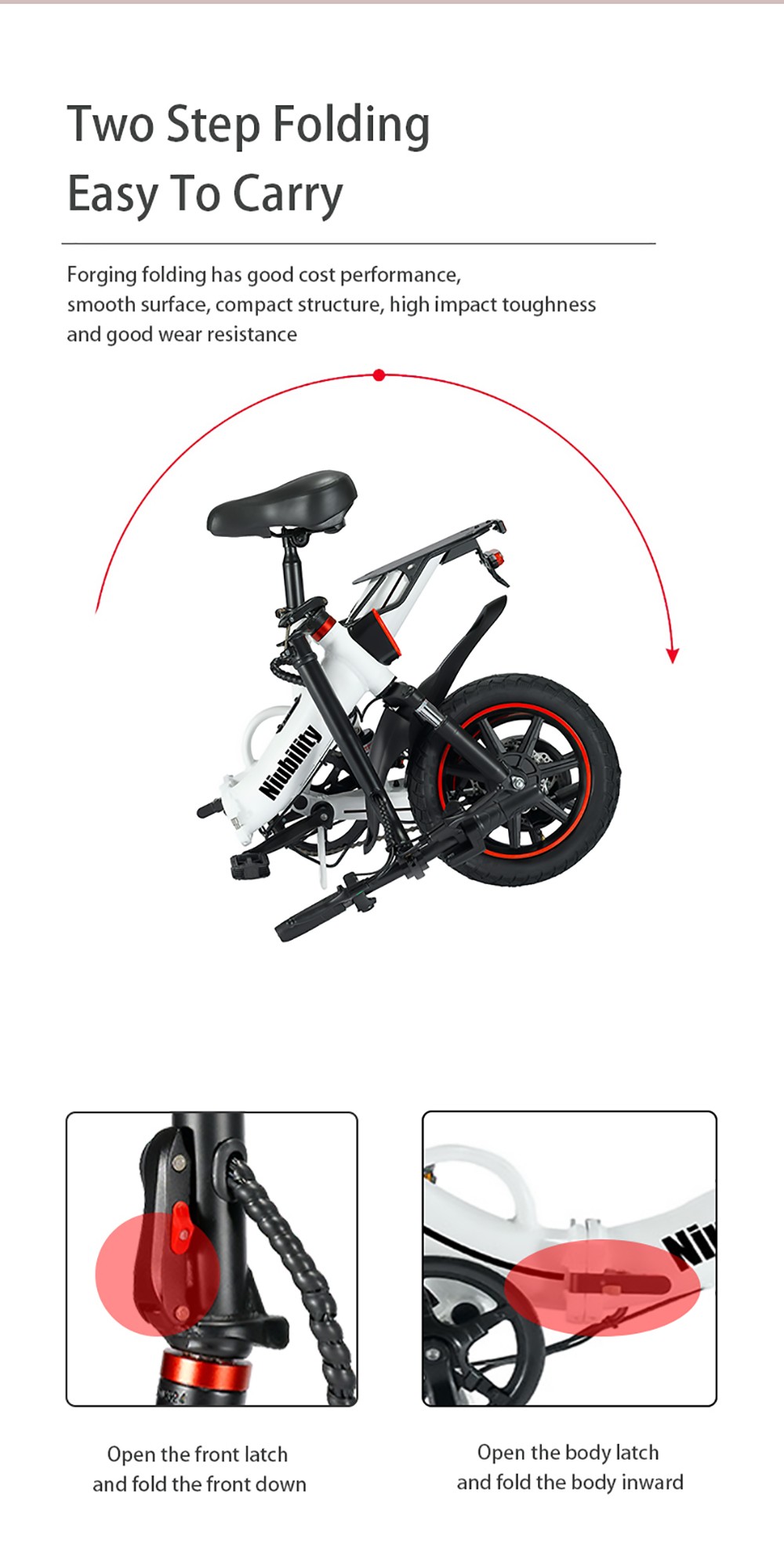 Niubility B14 Electric Moped Folding Bike 14 Inch 400W Motor 48V 15Ah Battery Up To 100KM Mileage Max 25km/h Double Disc Brake APP Control - White 25 Niubility B14 Electric Moped Folding Bike 14 Inch 400W Motor 48V 15Ah Battery Up To 100KM Mileage Max 25km/h Double Disc Brake APP Control - White -rockbros-shop Niubility B14 Folding Bike 14 inch 15Ah Battery up to 100KM 519189 11