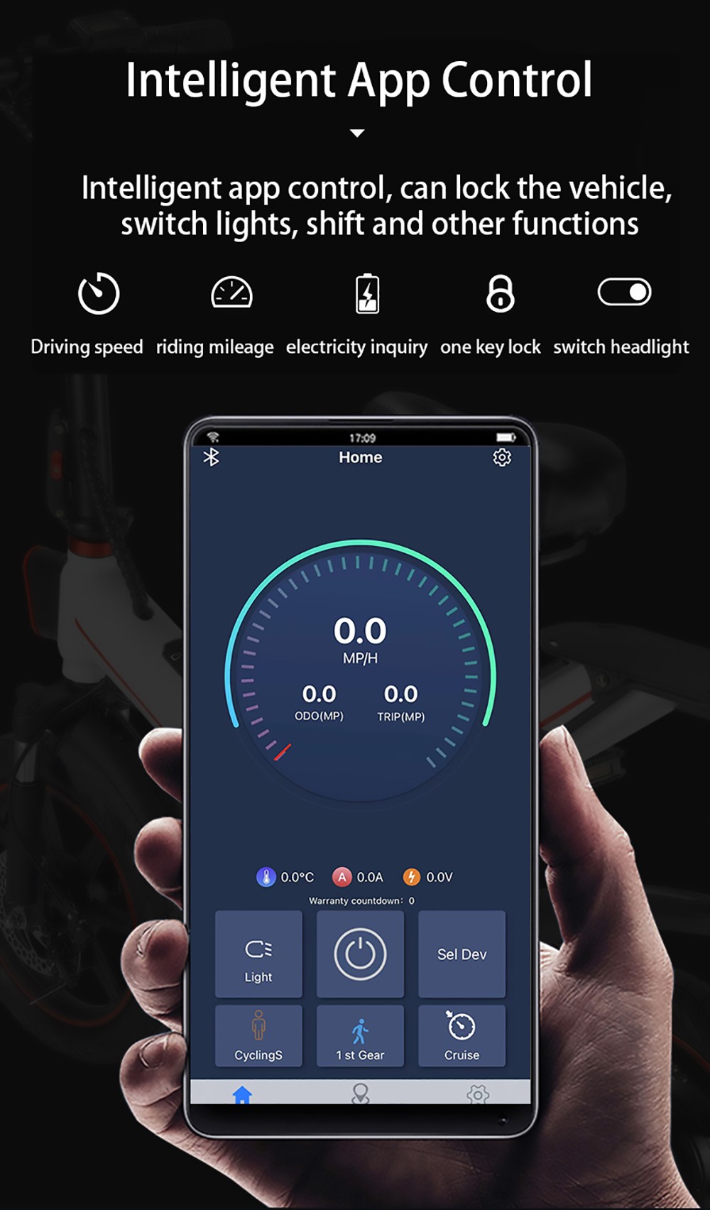 Niubility B14 Electric Moped Folding Bike 14 Inch 400W Motor 48V 15Ah Battery Up To 100KM Mileage Max 25km/h Double Disc Brake APP Control - White 19 Niubility B14 Electric Moped Folding Bike 14 Inch 400W Motor 48V 15Ah Battery Up To 100KM Mileage Max 25km/h Double Disc Brake APP Control - White -rockbros-shop Niubility B14 Folding Bike 14 inch 15Ah Battery up to 100KM 519189 5