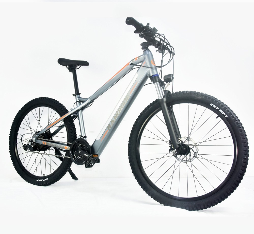 RANDRIDE Y90 Electric Bike 500W Motor 40km/h Max Speed 48V 13.6Ah Battery 90km Max Range 27.5*1.95'' Tire 150kg Load - Black Grey -rockbros-shop RANDRIDE Y90 Electric Bike 500W Motor Black Grey 519595 18