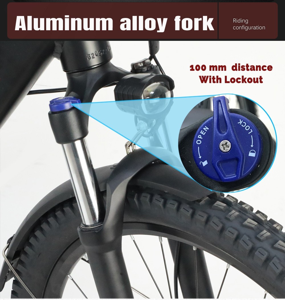 RANDRIDE Y90 Electric Bike 500W Motor 40km/h Max Speed 48V 13.6Ah Battery 90km Max Range 27.5*1.95'' Tire 150kg Load - Grey -rockbros-shop RANDRIDE Y90 Electric Bike 500W Motor Grey 519594 11